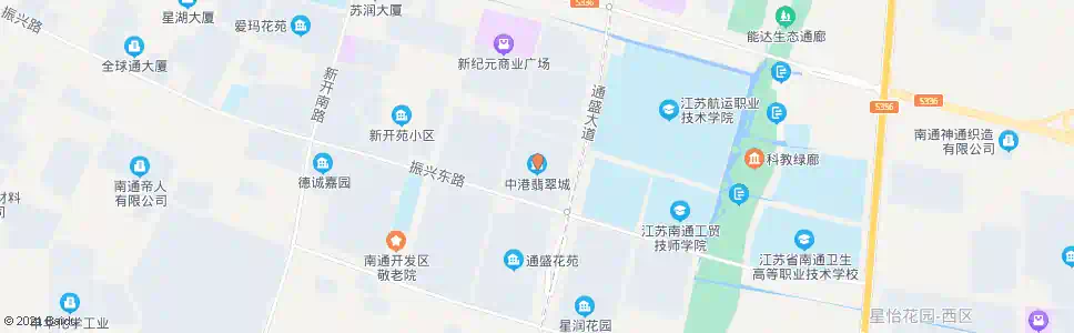 南通中港翡翠城东站_公交站地图_南通公交_妙搜公交查询2025