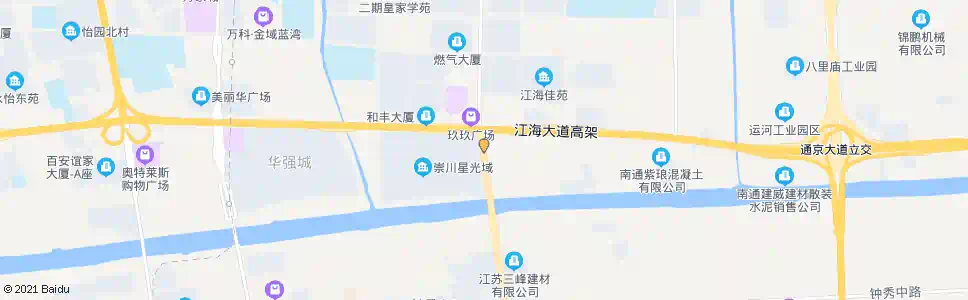 南通崇川大桥北_公交站地图_南通公交_妙搜公交查询2025