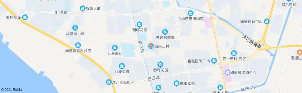 南通城南二村_公交站地图_南通公交_妙搜公交查询2025
