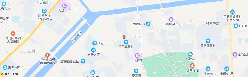 南通百花苑_公交站地图_南通公交_妙搜公交查询2025