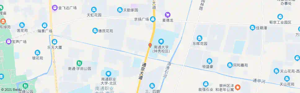南通通大钟秀校区_公交站地图_南通公交_妙搜公交查询2025