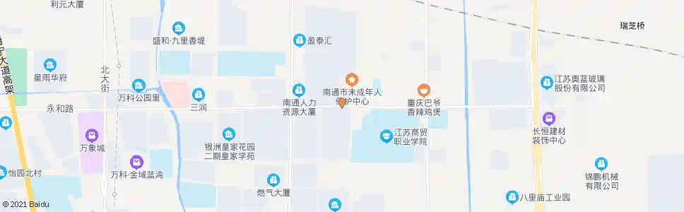 南通永和路江通路西_公交站地图_南通公交_妙搜公交查询2025