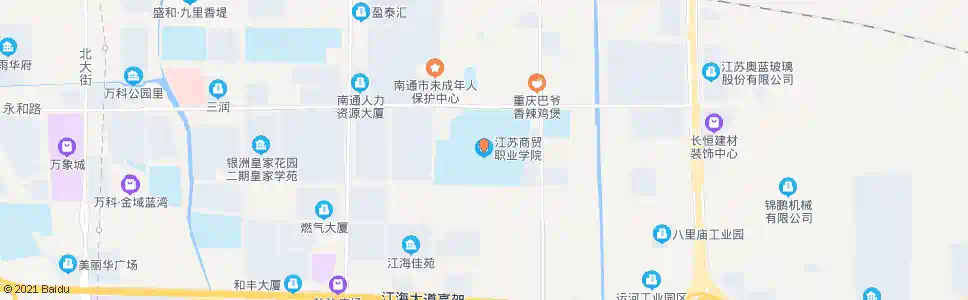 南通江苏商贸高等学校_公交站地图_南通公交_妙搜公交查询2025