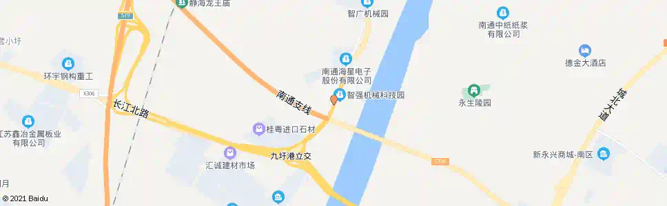 南通川港大桥西_公交站地图_南通公交_妙搜公交查询2025