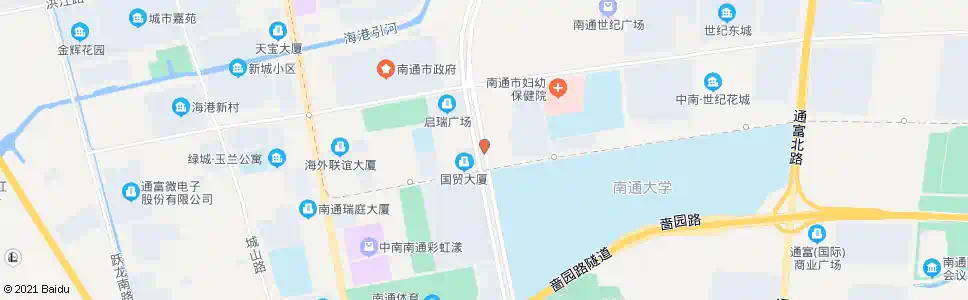 南通园林路崇川路北_公交站地图_南通公交_妙搜公交查询2025