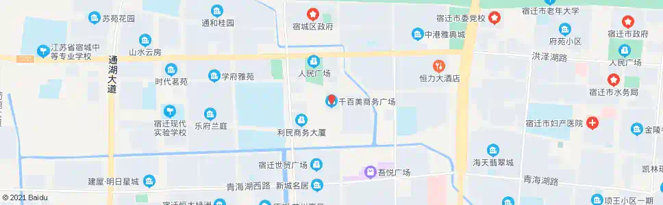 宿迁千百美商务广场_公交站地图_宿迁公交_妙搜公交查询2025