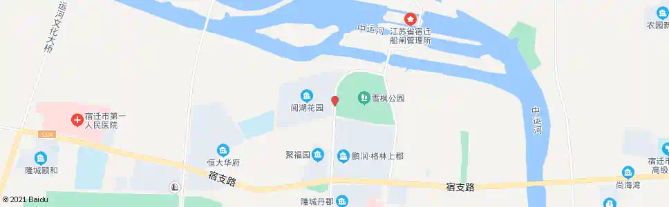 宿迁雪枫公园西门_公交站地图_宿迁公交_妙搜公交查询2025