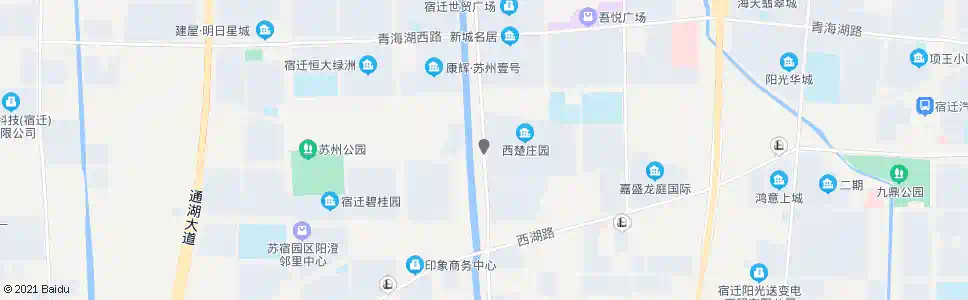 宿迁西楚庄园_公交站地图_宿迁公交_妙搜公交查询2025