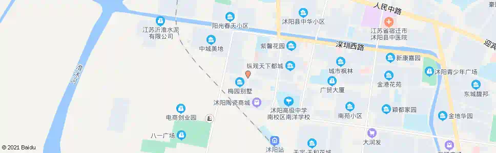 宿迁中心居委会_公交站地图_宿迁公交_妙搜公交查询2025