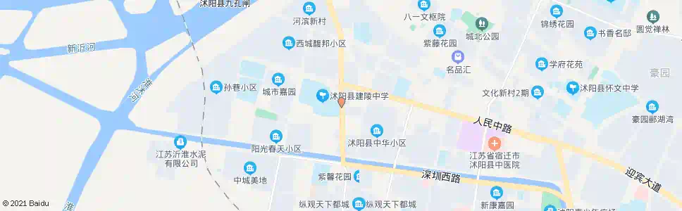 宿迁建陵中学东校区_公交站地图_宿迁公交_妙搜公交查询2025