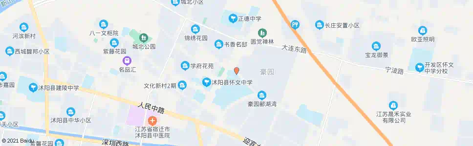 宿迁沭中体育馆_公交站地图_宿迁公交_妙搜公交查询2025