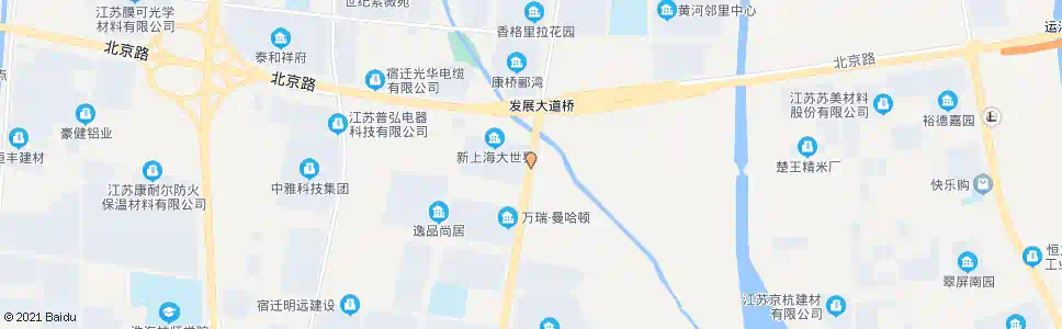 宿迁上海城_公交站地图_宿迁公交_妙搜公交查询2025