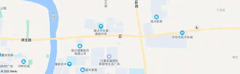 宿迁汇文中学_公交站地图_宿迁公交_妙搜公交查询2025