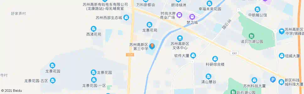苏州新区三中_公交站地图_苏州公交_妙搜公交查询2025