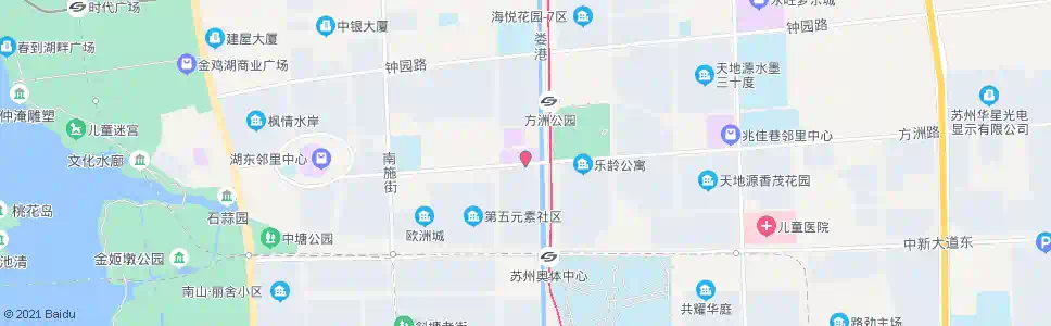 苏州方洲邻里中心_公交站地图_苏州公交_妙搜公交查询2025