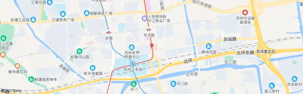 苏州人民路苏站路北_公交站地图_苏州公交_妙搜公交查询2025