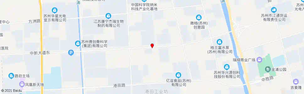 苏州中新大道东胜港街_公交站地图_苏州公交_妙搜公交查询2025