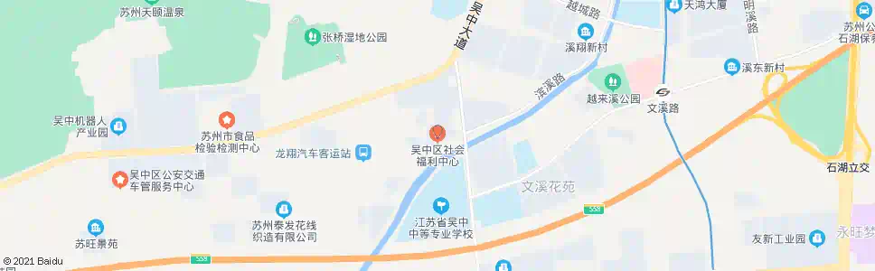 苏州吴中区社会福利中心_公交站地图_苏州公交_妙搜公交查询2025