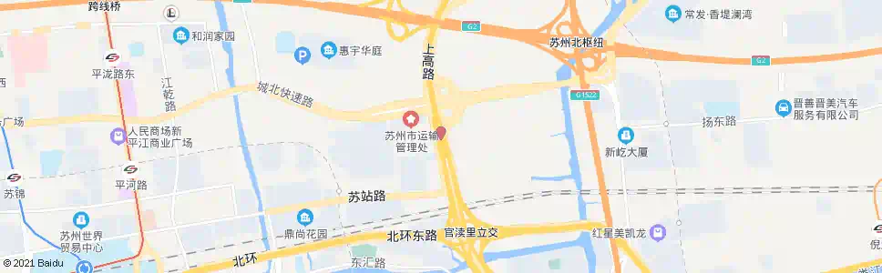 苏州上高路(驾驶员培训中心)_公交站地图_苏州公交_妙搜公交查询2025