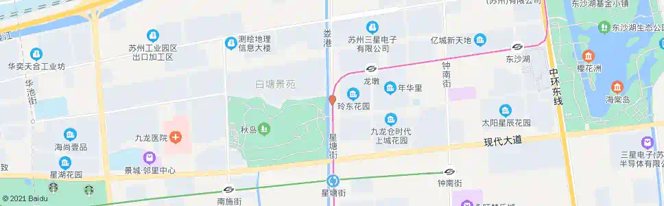 苏州白塘公园东_公交站地图_苏州公交_妙搜公交查询2025