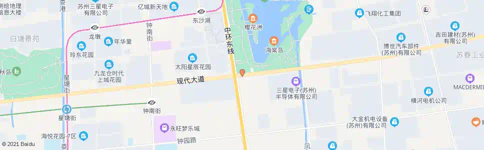 苏州东沙湖公园南_公交站地图_苏州公交_妙搜公交查询2025
