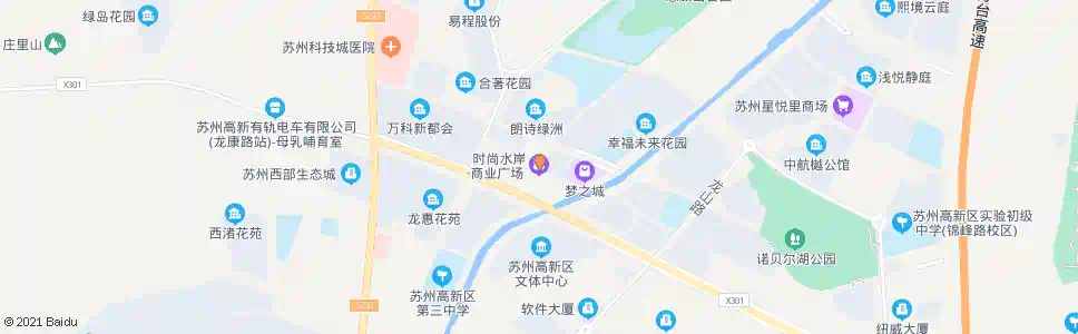 苏州时尚水岸商业广场_公交站地图_苏州公交_妙搜公交查询2025