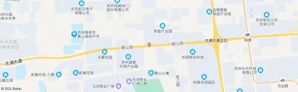 苏州鹿山路湘江路西_公交站地图_苏州公交_妙搜公交查询2025