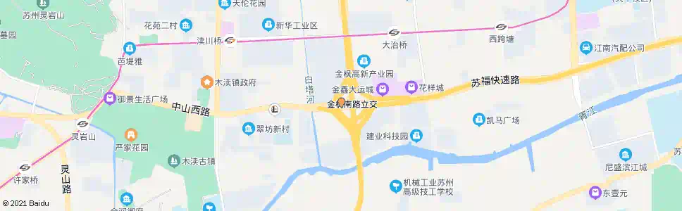 苏州金枫立交西_公交站地图_苏州公交_妙搜公交查询2025