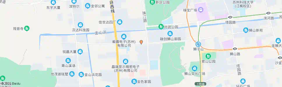 苏州金山路珠江路西_公交站地图_苏州公交_妙搜公交查询2025