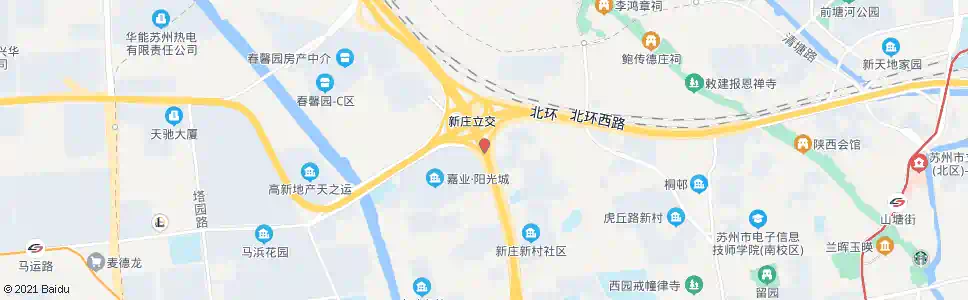 苏州新庄立交换乘枢纽站_公交站地图_苏州公交_妙搜公交查询2025