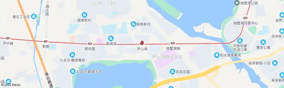 苏州环湖路尹山湖东路西_公交站地图_苏州公交_妙搜公交查询2025