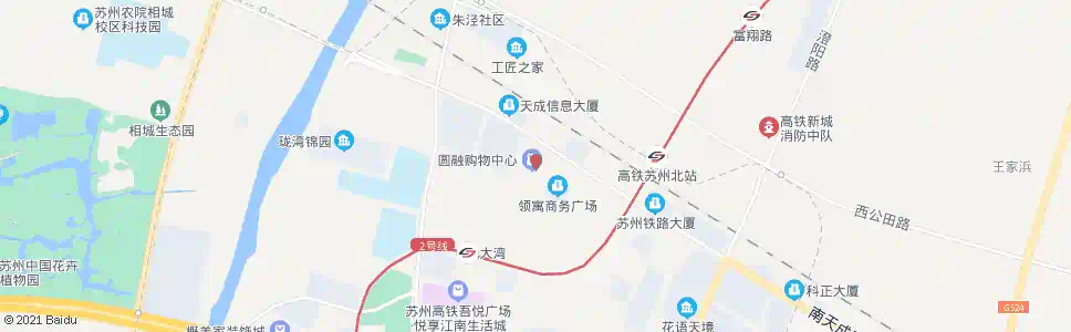 苏州高铁新城圆融广场(招呼站)_公交站地图_苏州公交_妙搜公交查询2025
