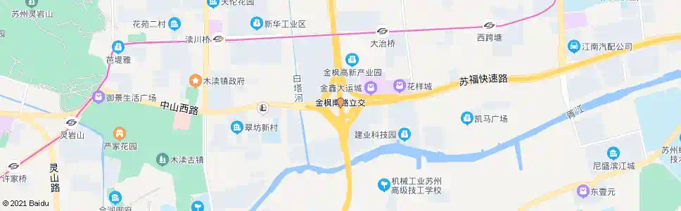 苏州金枫立交枢纽_公交站地图_苏州公交_妙搜公交查询2025