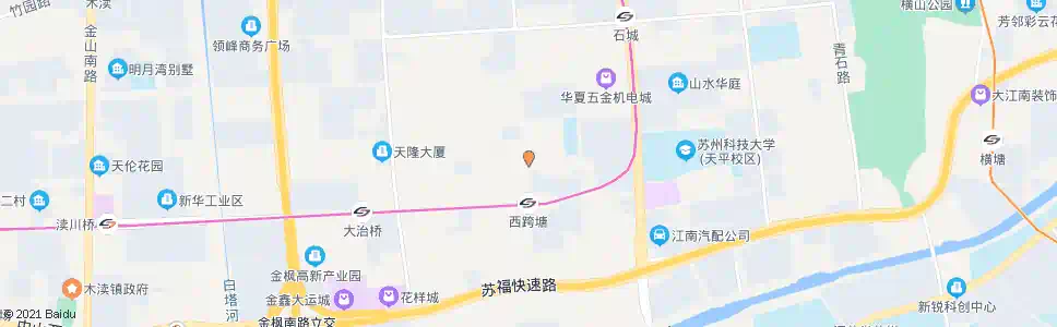苏州木渎南行实验小学东_公交站地图_苏州公交_妙搜公交查询2025