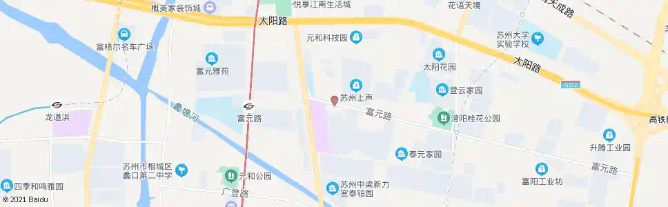 苏州富元路相城大道东_公交站地图_苏州公交_妙搜公交查询2025