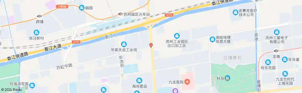 苏州星湖街北(苏虹中路)_公交站地图_苏州公交_妙搜公交查询2025