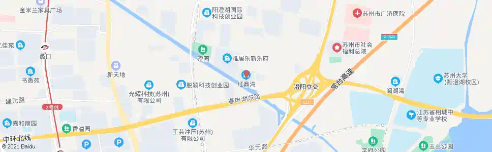 苏州红鼎湾花园_公交站地图_苏州公交_妙搜公交查询2025