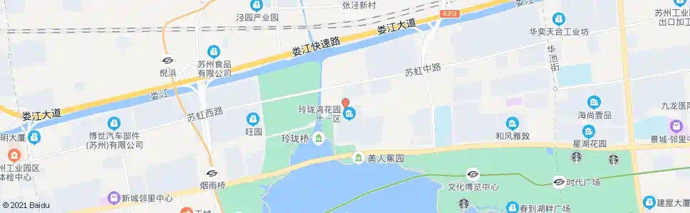 苏州玲珑湾西_公交站地图_苏州公交_妙搜公交查询2025