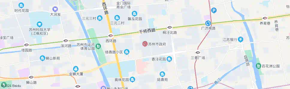 苏州市政府上海路_公交站地图_苏州公交_妙搜公交查询2025