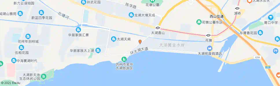 苏州太湖游客中心南_公交站地图_苏州公交_妙搜公交查询2025