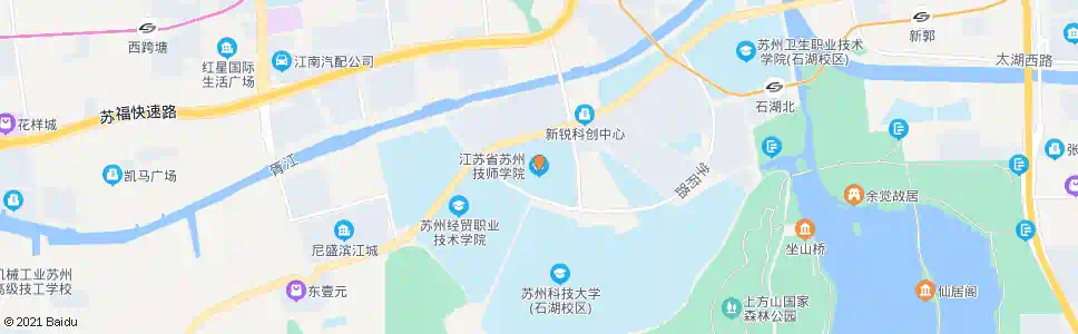 苏州苏州技师学院东_公交站地图_苏州公交_妙搜公交查询2025
