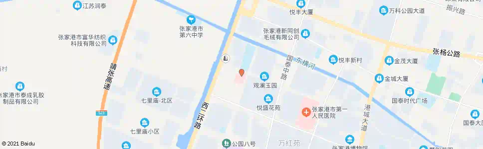 苏州张家港中心医院_公交站地图_苏州公交_妙搜公交查询2025
