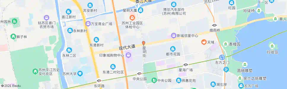苏州现代大道西_公交站地图_苏州公交_妙搜公交查询2025