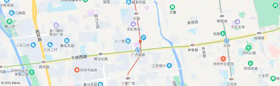 苏州广济南路(西城永捷生活广场)_公交站地图_苏州公交_妙搜公交查询2025