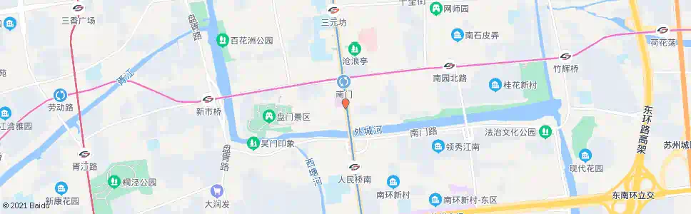 苏州城北东路人民路西_公交站地图_苏州公交_妙搜公交查询2025