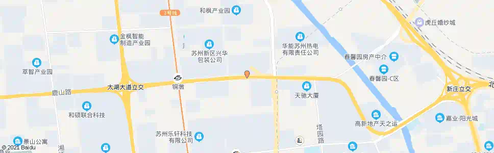 苏州鹿山路广东路东_公交站地图_苏州公交_妙搜公交查询2025