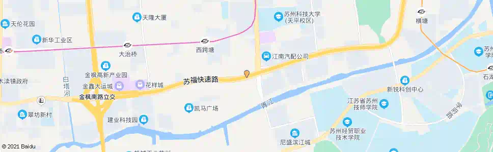 苏州中山东路长江路西_公交站地图_苏州公交_妙搜公交查询2025