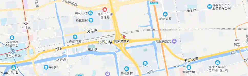 苏州官渎里立交换乘枢纽站_公交站地图_苏州公交_妙搜公交查询2025