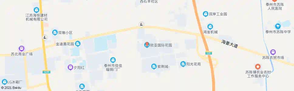 泰州欧亚国际花园_公交站地图_泰州公交_妙搜公交查询2025