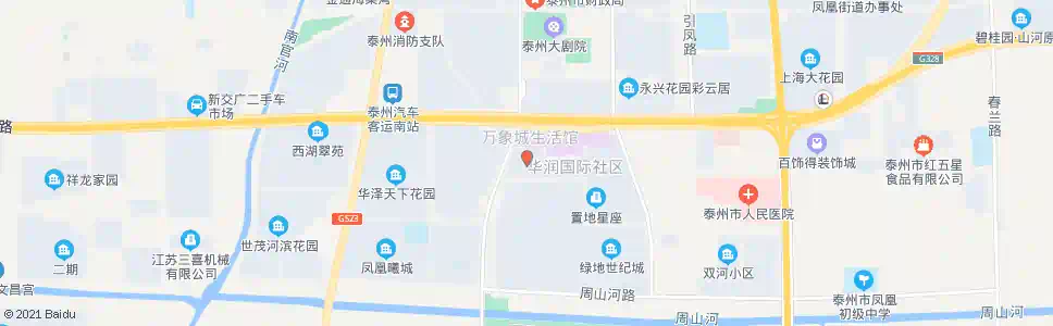 泰州华润国际社区_公交站地图_泰州公交_妙搜公交查询2025